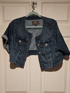 Torrid Dark Indigo Cropped Denim Jacket